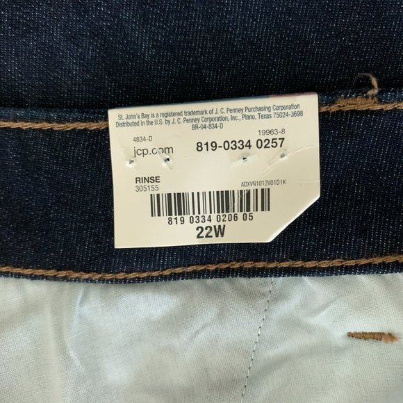 NWT St Johns Bay Women's Plus Jeans, Size 22W - Picture 13 of 16